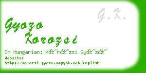 gyozo korozsi business card